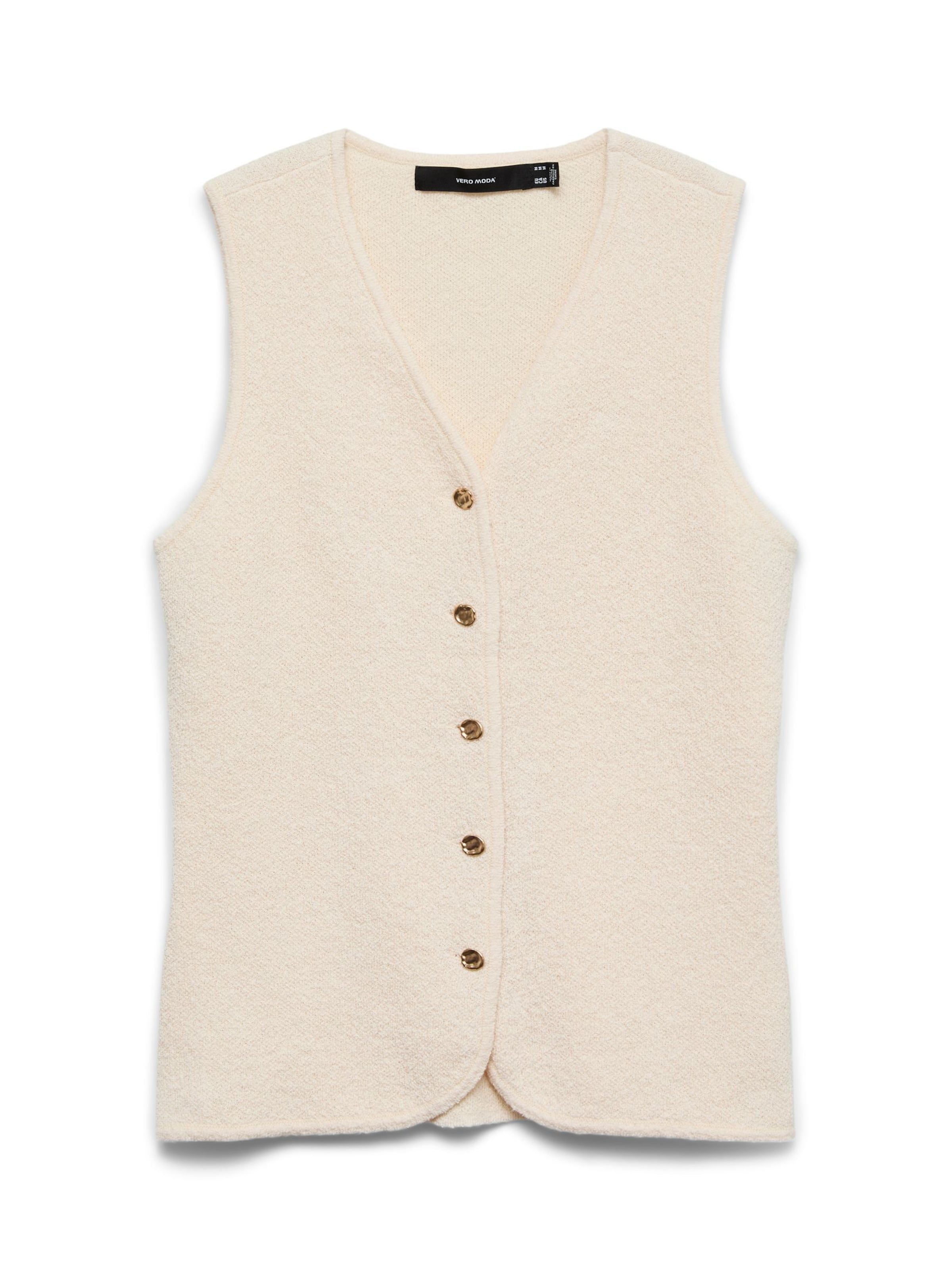 Gilet in maglia 'VMSILVIA' di VERO MODA in beige: frontale