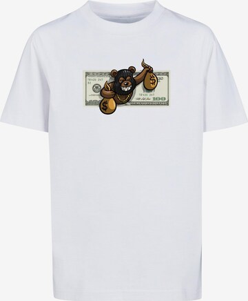 T-Shirt 'Money Bear' Mister Tee en blanc : devant