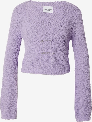 Cardigan noar studios en violet : devant