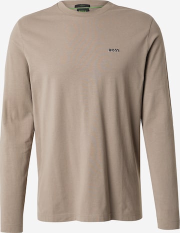T-Shirt BOSS en beige : devant