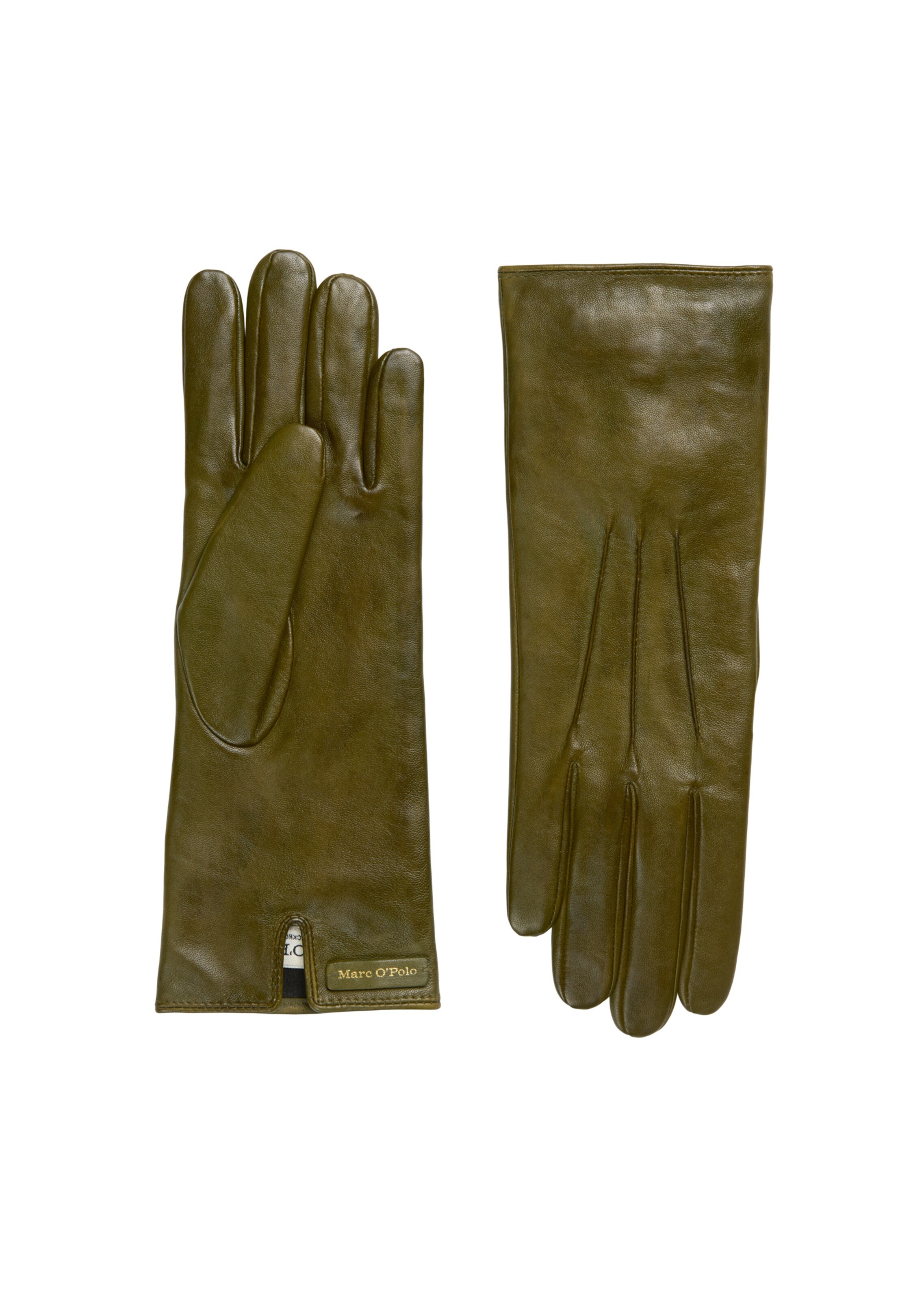 Marc O'Polo Vingerhandschoenen in Groen: voorkant