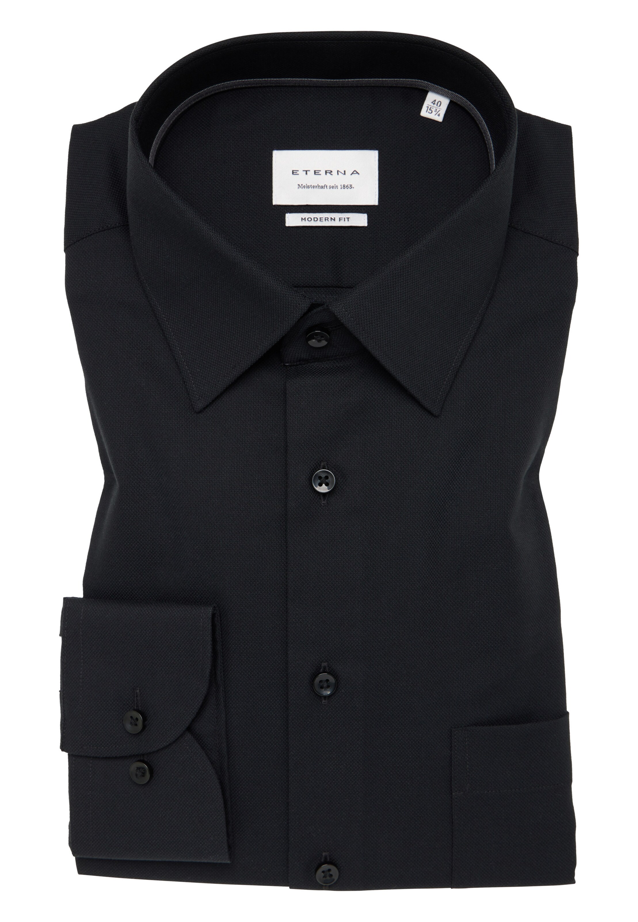 ETERNA Regular fit Business Shirt in Black
