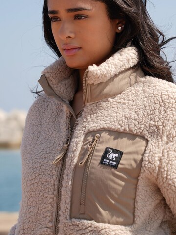 Surf Monkey Fleece jas in Beige