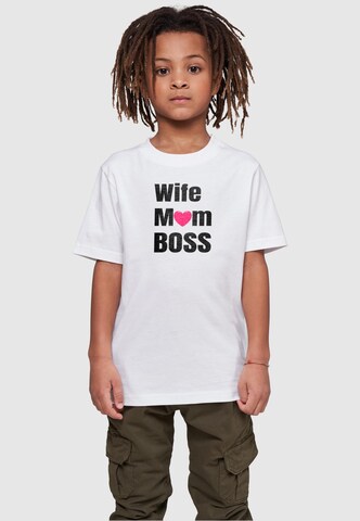 ABSOLUTE CULT T-Shirt 'Mother's Day - Wife Mum Boss' in Weiß: predná strana