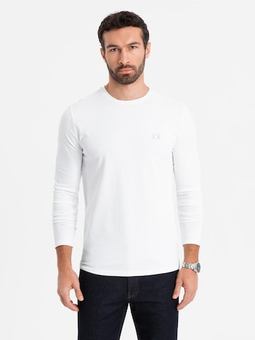 Ombre Shirt in White: front