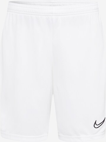 NIKE Sportovní kalhoty 'Academy' – bílá: přední strana
