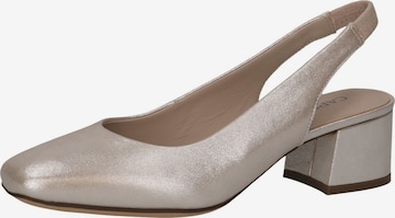 Escarpins à bride arrière CAPRICE en or : devant