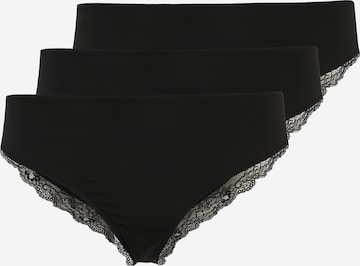 ABOUT YOU Curvy - Cueca '3er Pack' em preto: frente