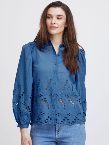 PULZ Jeans - Blusa 'Karla' en azul: frente