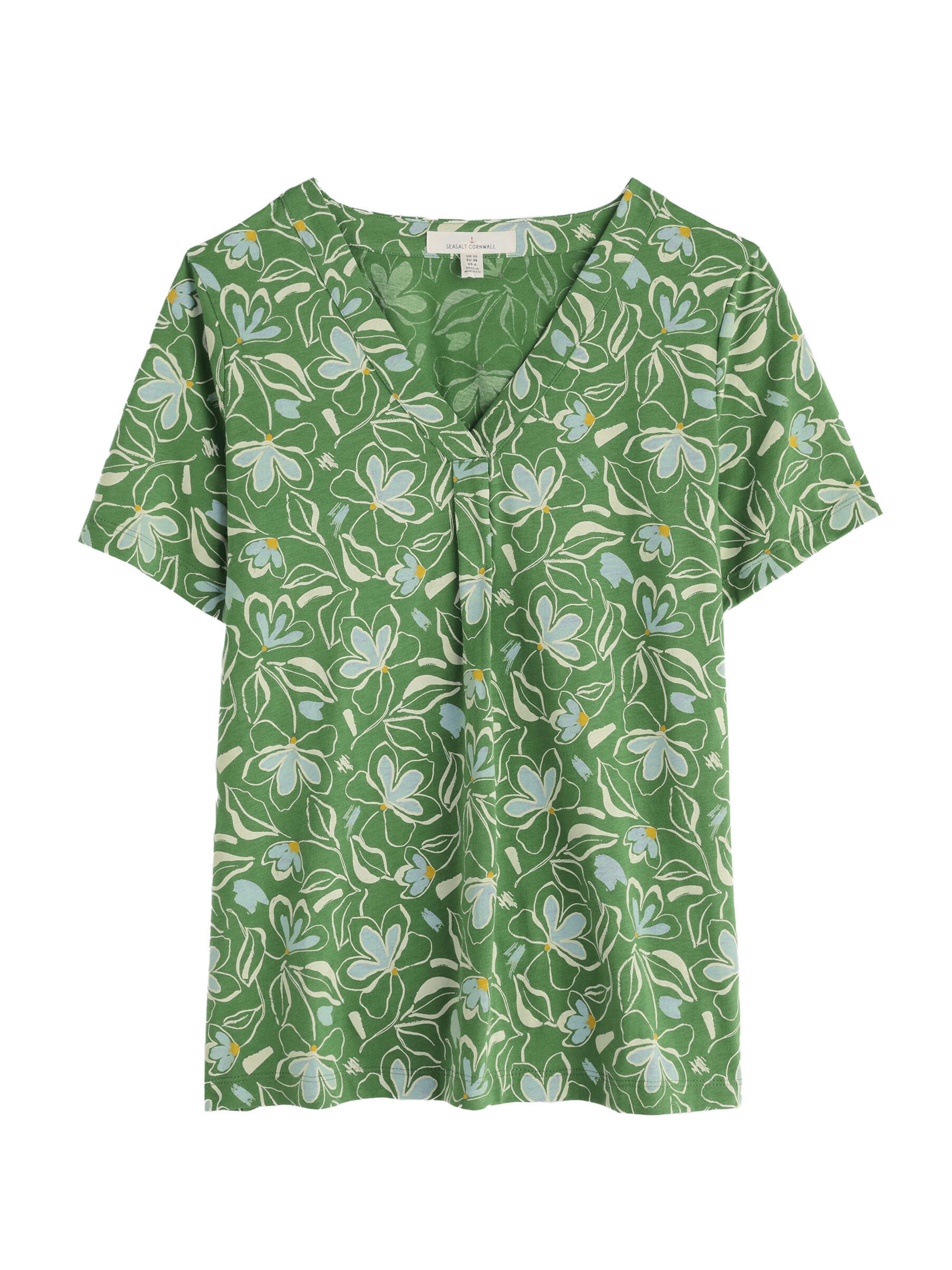 Seasalt Cornwall Tričko 'Barnoon' – zelená: přední strana