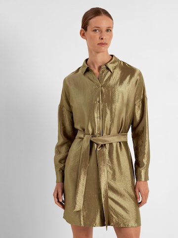 SELECTED FEMME Shirt Dress in Gold: front