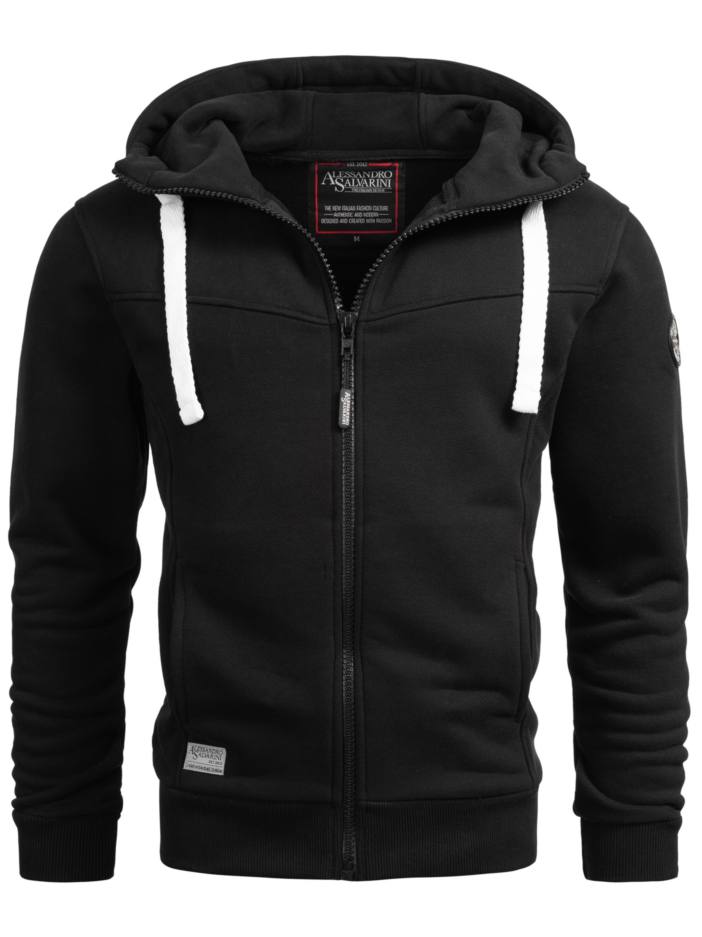 Alessandro Salvarini Sweatjacke 'Meroiia' in Schwarz
