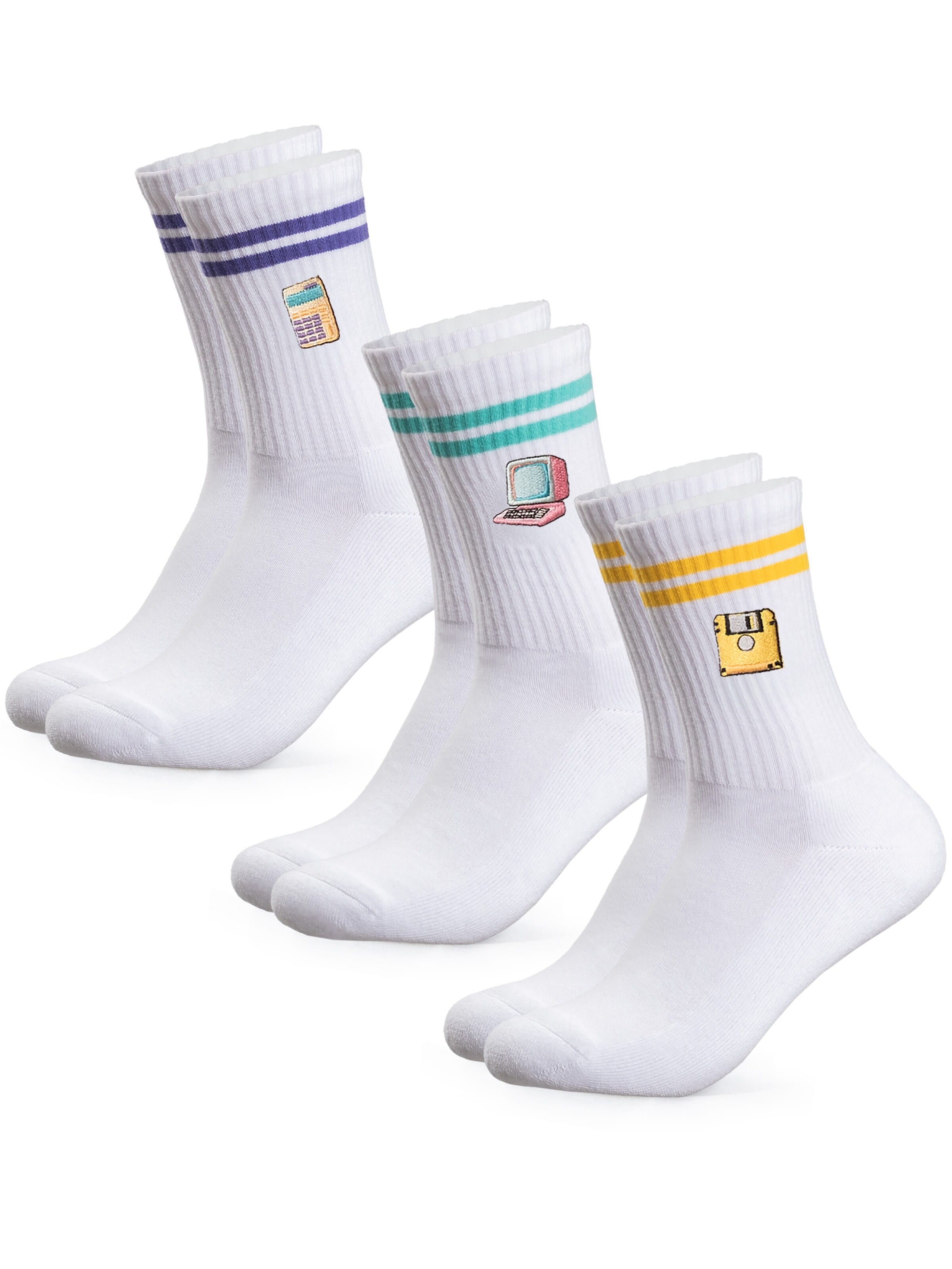 Occulto Athletic Socks 'Rio' in White: front