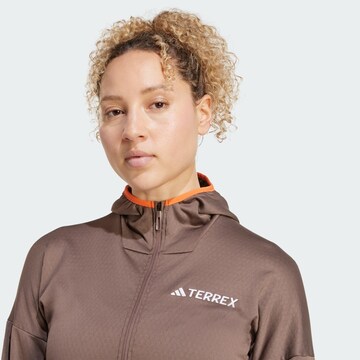 ADIDAS TERREX Toiminnallinen fleecetakki 'Xperior' värissä ruskea