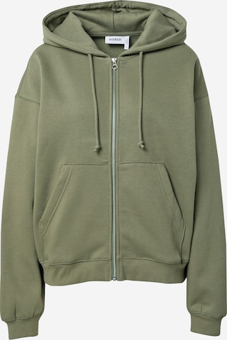 WEEKDAY Sweat jacket in Green: front