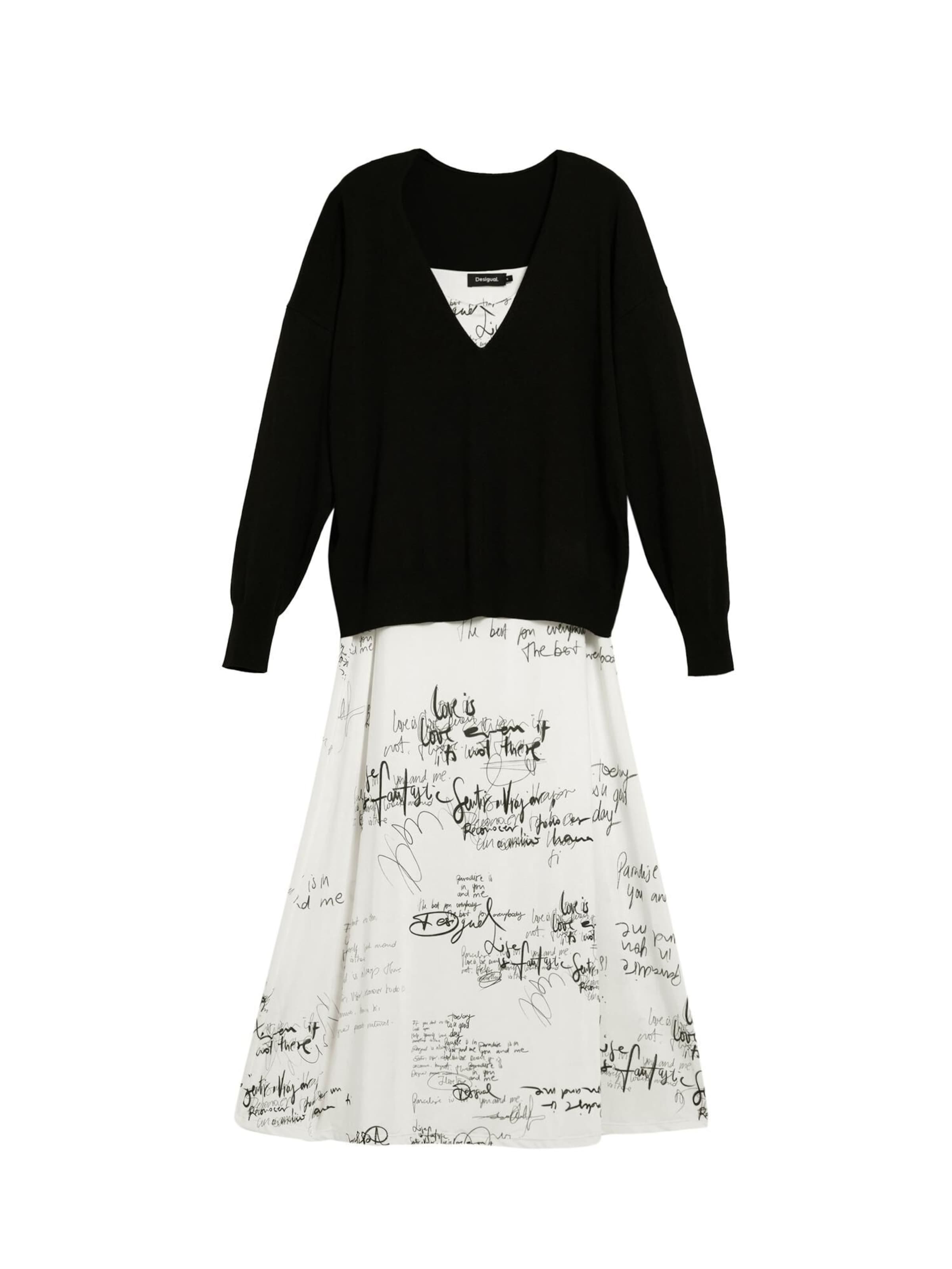 Desigual - Vestido en blanco: frente