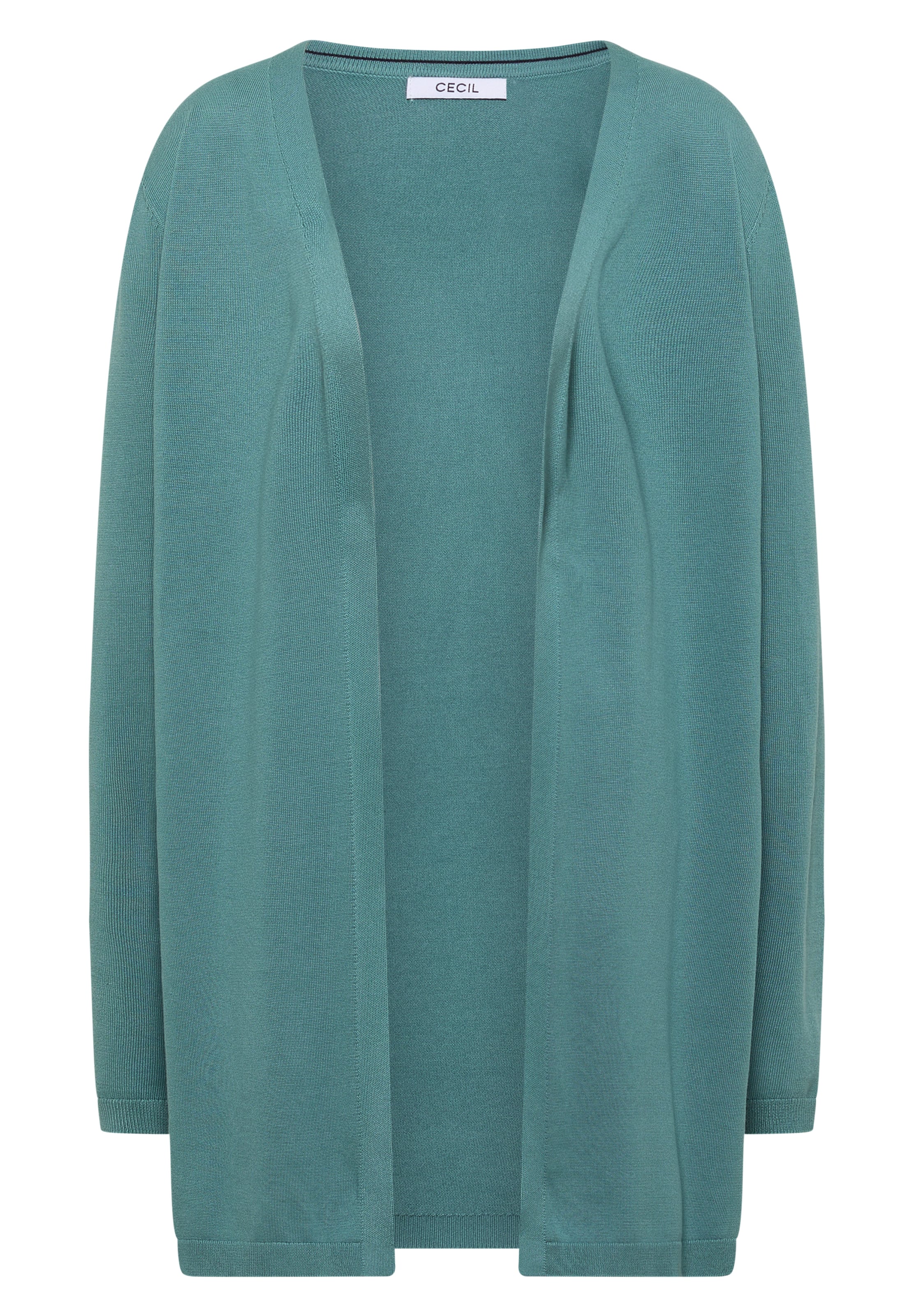 CECIL Offener Cardigan in langer Passform in Blau: Vorderseite