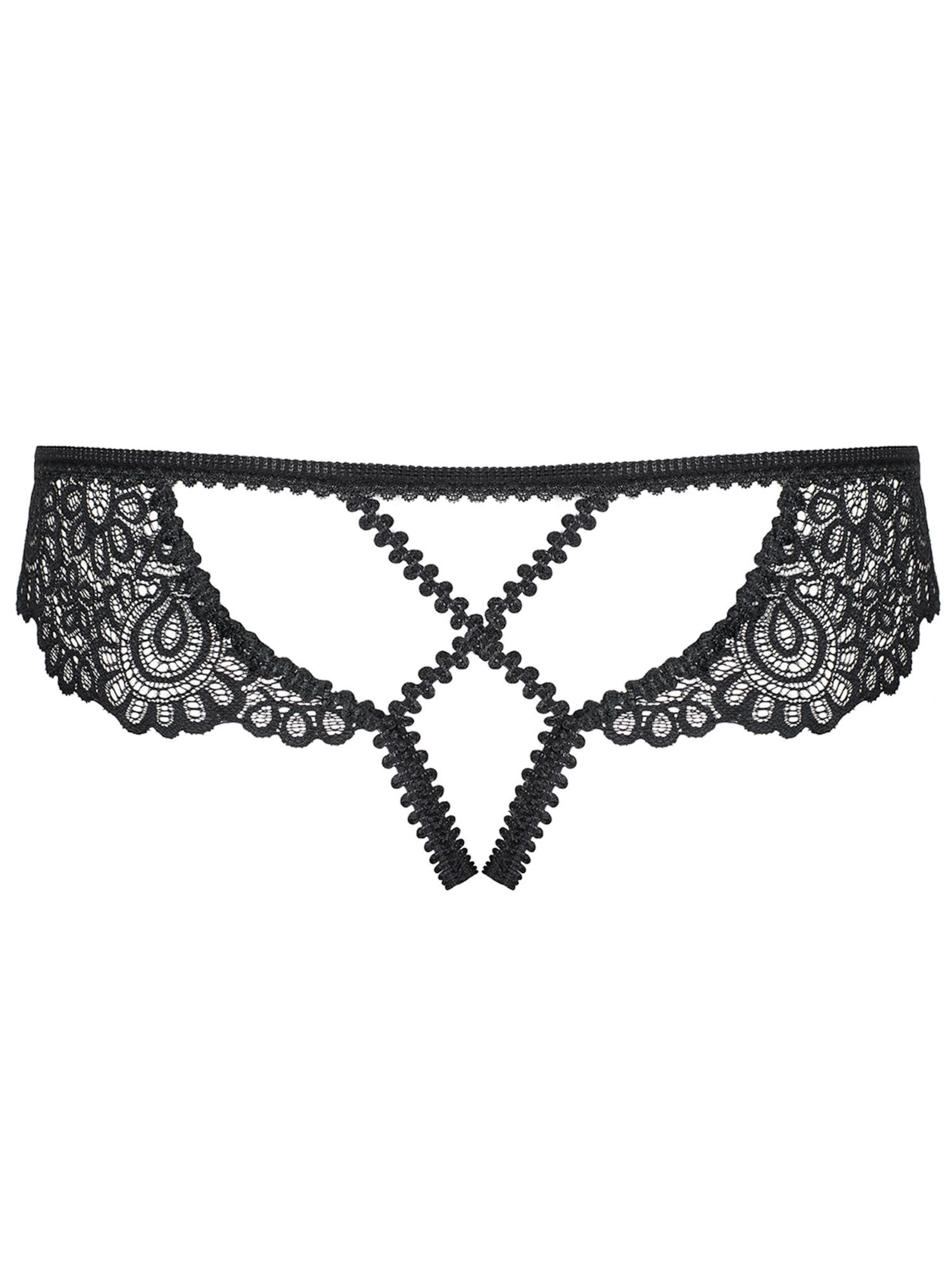 Obsessive Boyshorts 'Mixty crotchless panties' in Black