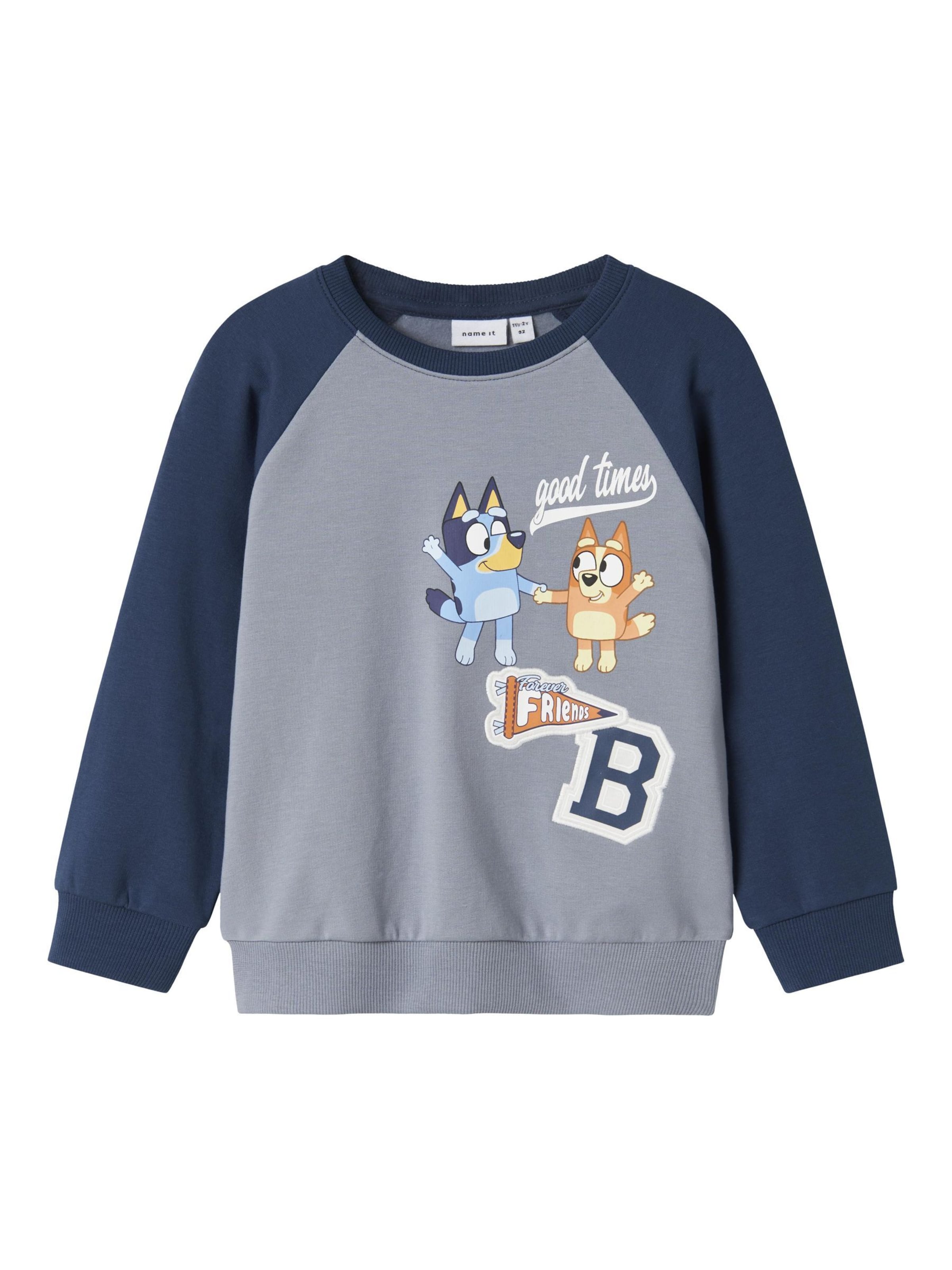 Sweat 'Bluey' NAME IT en bleu : devant