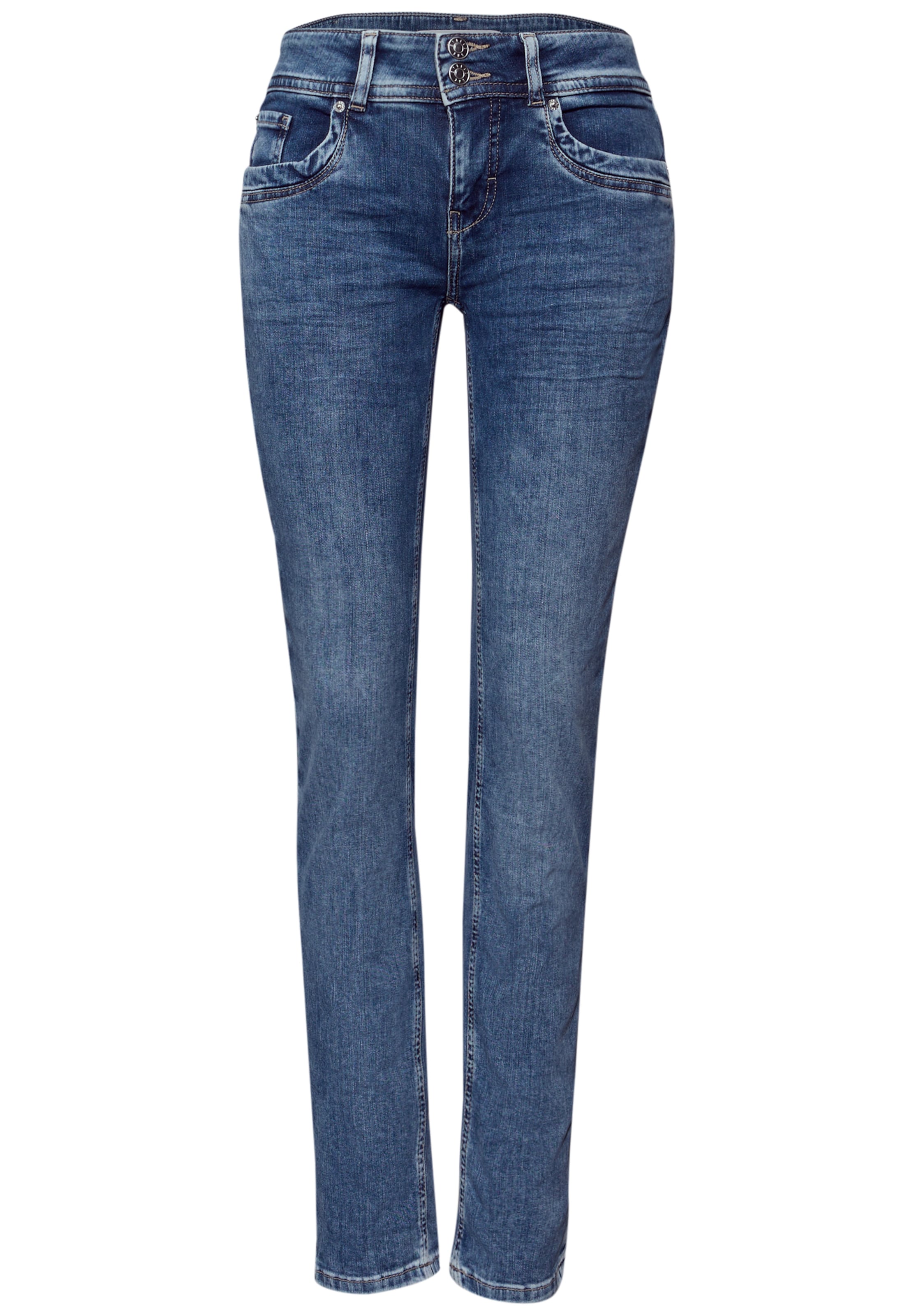 STREET ONE Slim fit Jeans in Blue: front