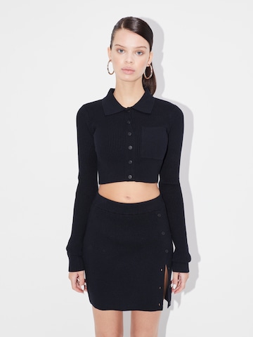 LeGer by Lena Gercke - Casaco de malha 'Falda' em preto: frente