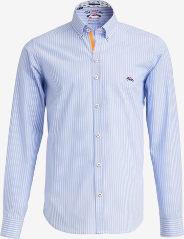 The Surfcar Button Up Shirt in Blue: front