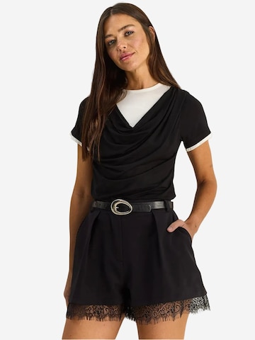 Bianco Lucci Wide leg Trousers 'Shorts' in Black