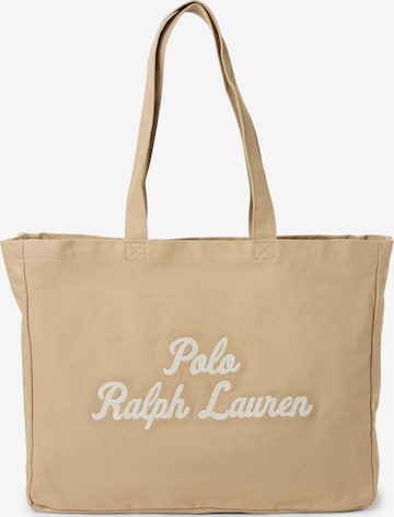 Cabas Polo Ralph Lauren en marron : devant