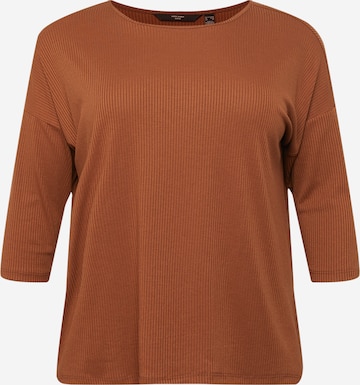 Vero Moda Curve Koszulka 'IVY' w kolorze brązowy: przód