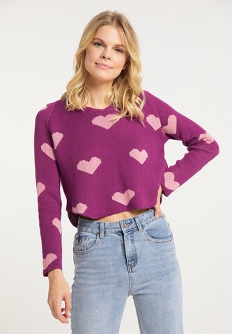 Pull-over MYMO en violet : devant