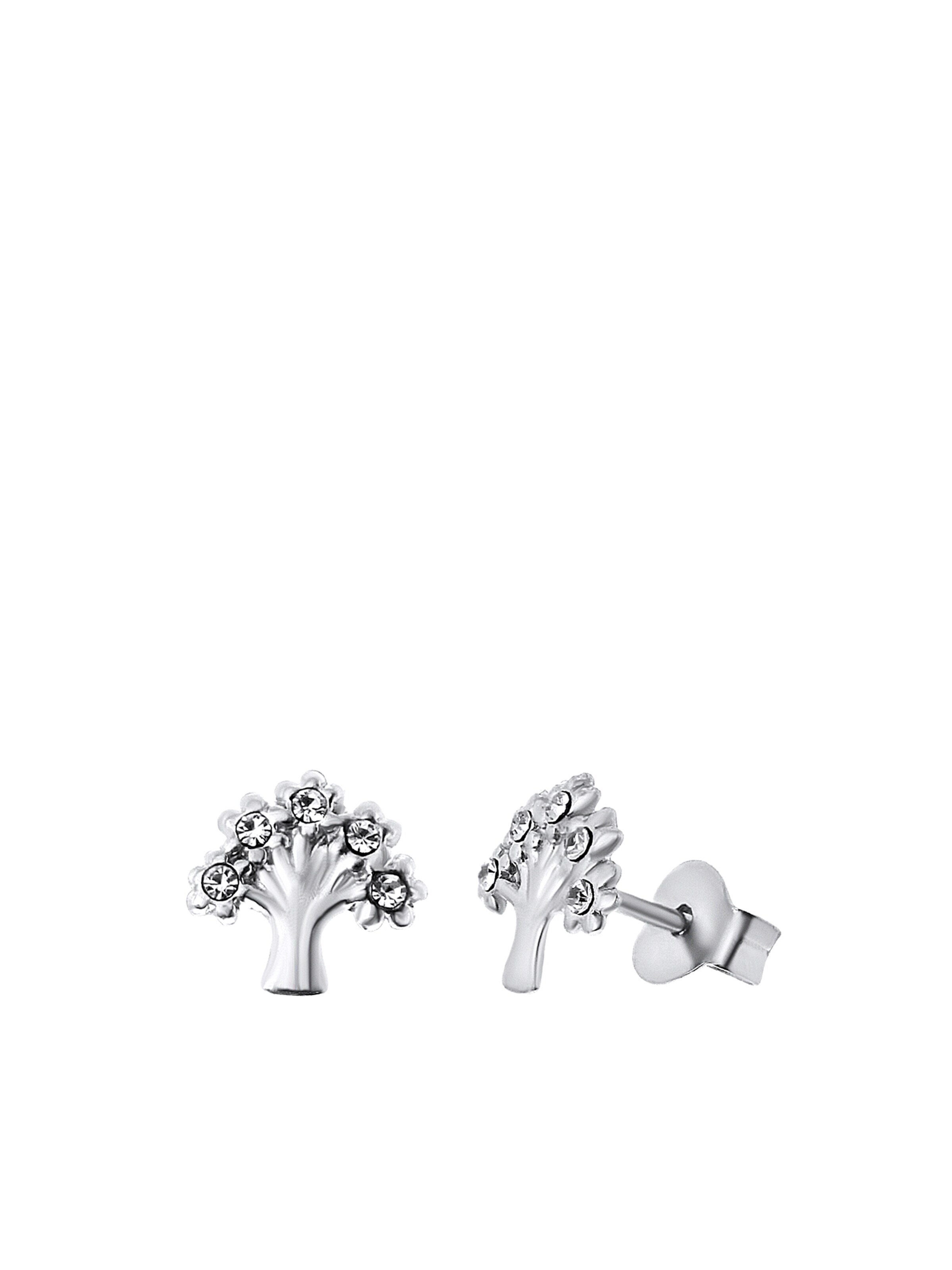 Boucles d'oreilles Lucardi en argent : devant