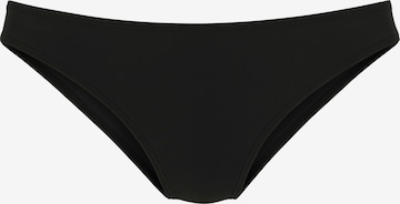 LASCANA ACTIVE Athletic Bikini Bottoms in Black: front