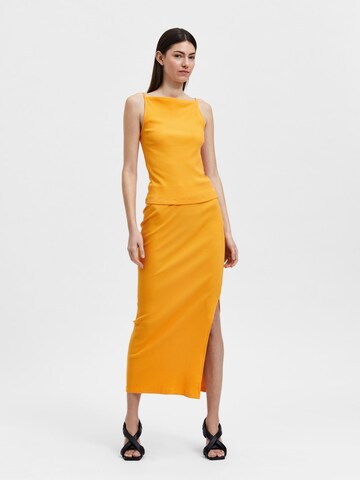 SELECTED FEMME Spódnica 'Laury' w kolorze pomarańczowy