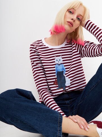 Cat e Lolette Shirt 'Mariner Cat' in Rood