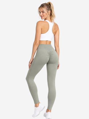 Skinny Leggings 'Wulibike Flex Core Seamless Scrunch Yoga Leggings' di WULIBIKE in grigio