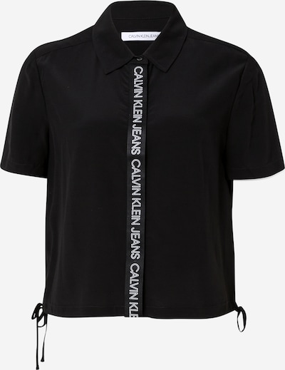 Calvin Klein Jeans Блуза в черно / бяло, Преглед на продукта