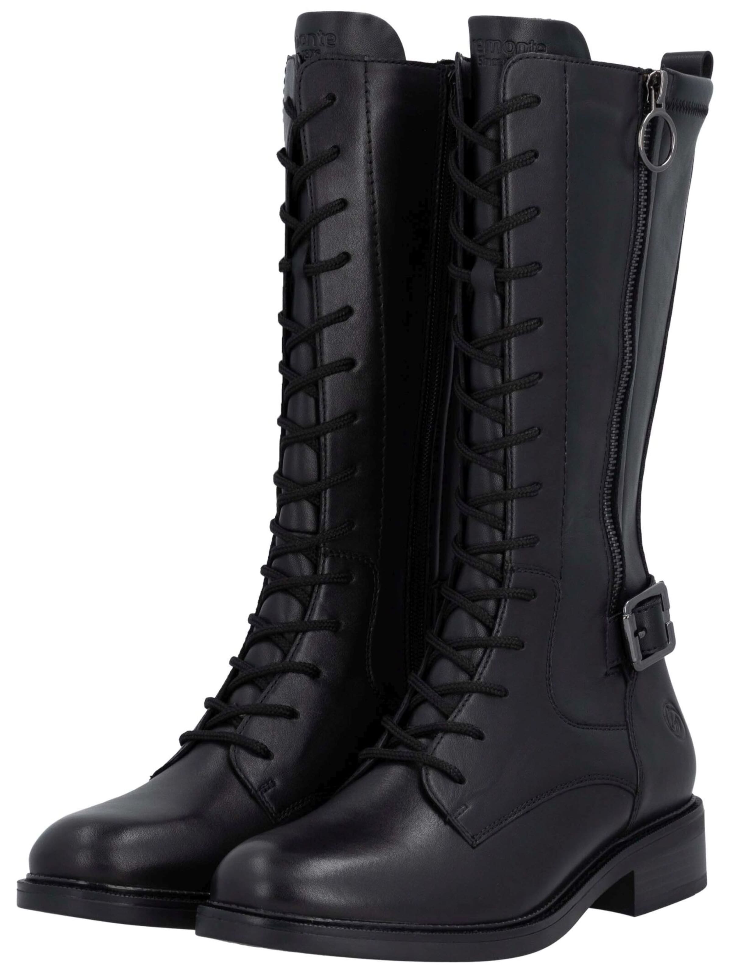 REMONTE Schnürstiefel in Schwarz