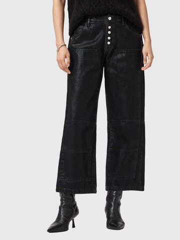 AllSaints Широкий Джинсы 'TAY' в Черный: спереди