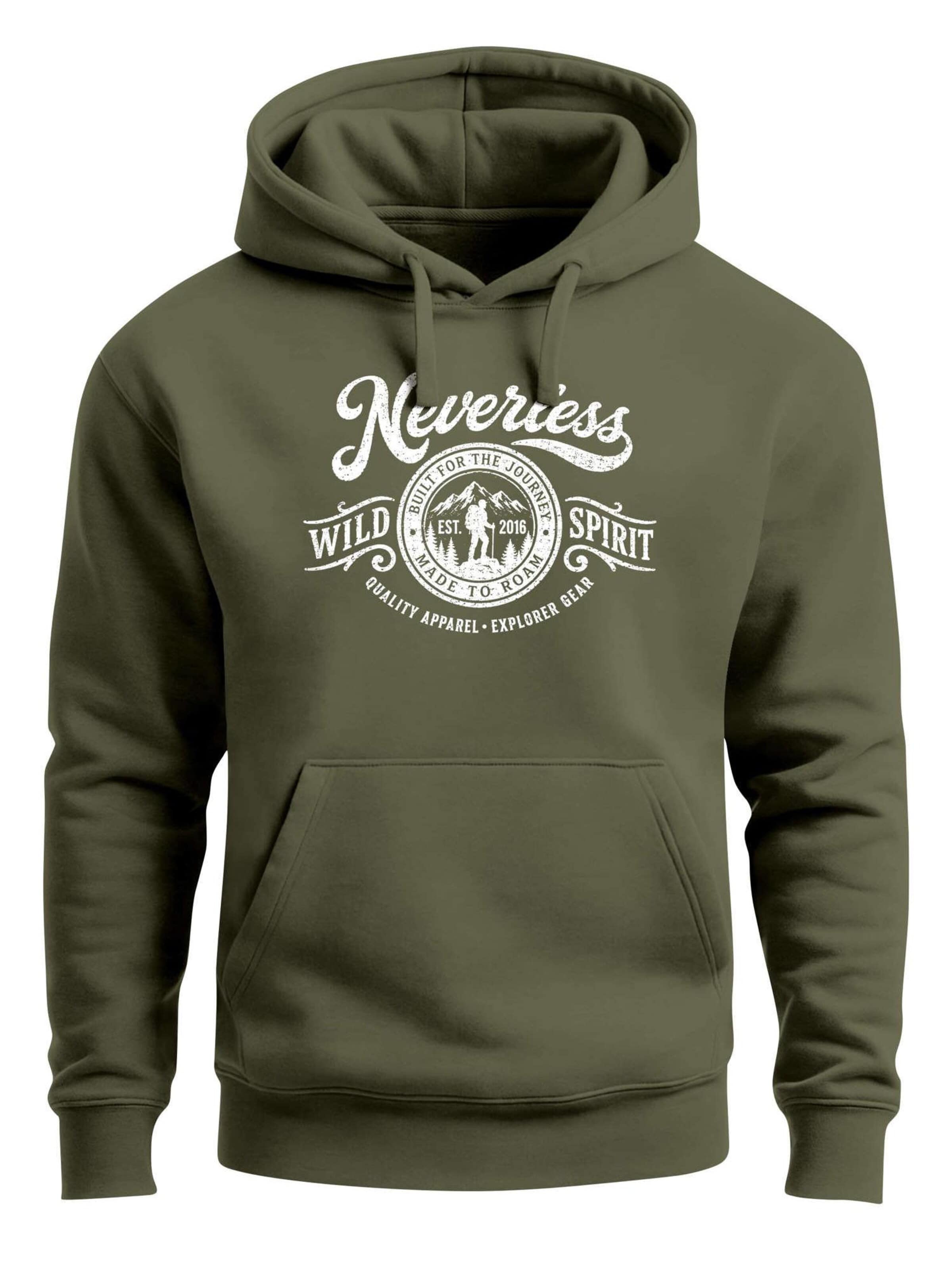 Neverless Sweatshirt 'Wild Spirit' in Green: front