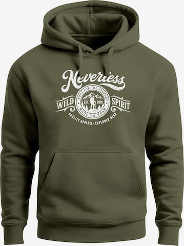 Neverless Sweatshirt 'Wild Spirit' in Grün: Vorderseite