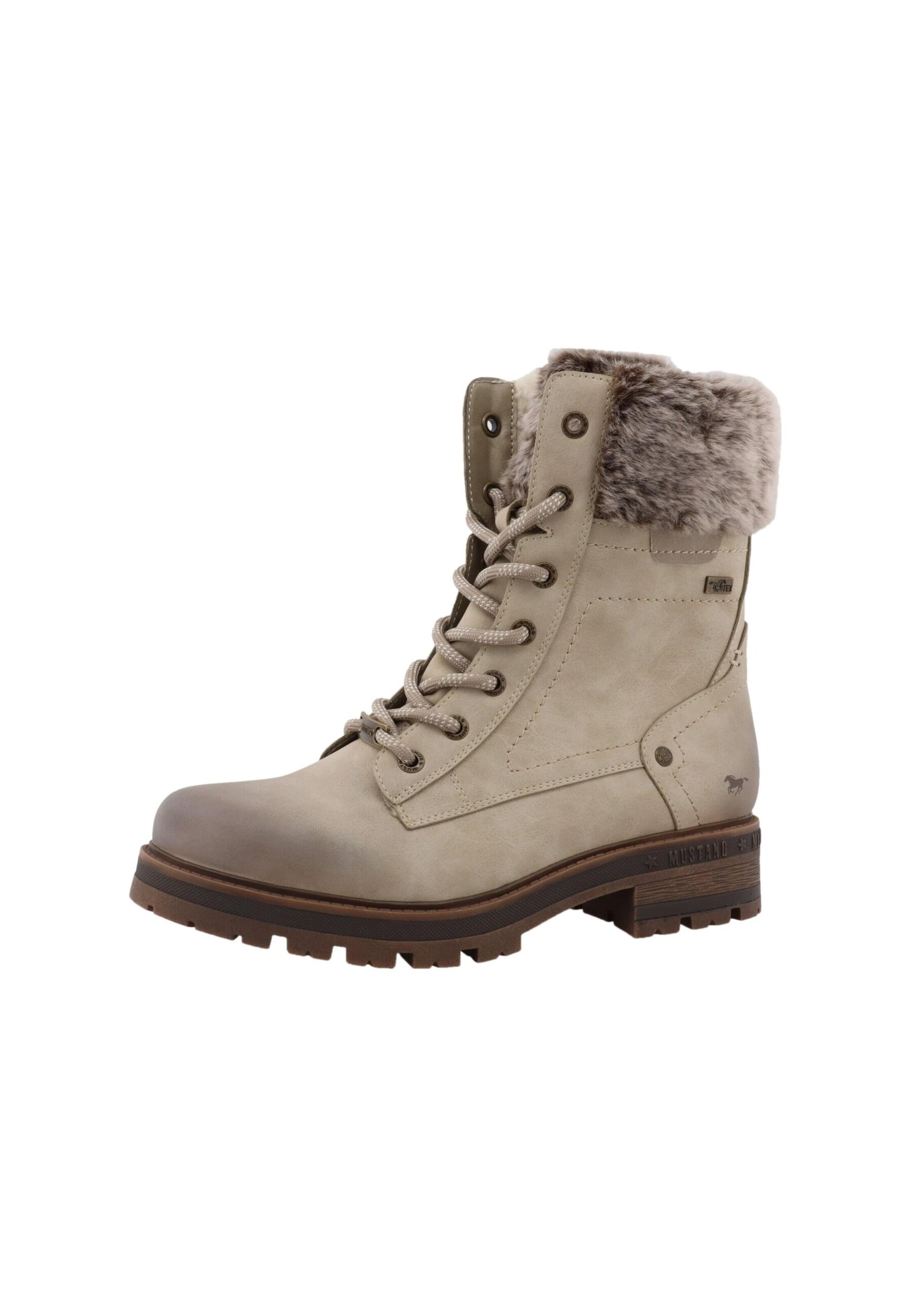MUSTANG Veterlaarsjes 'Darleen' in Grijs: voorkant