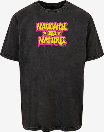 Merchcode Shirt 'Naughty By Nature - Neon' in Grey: front