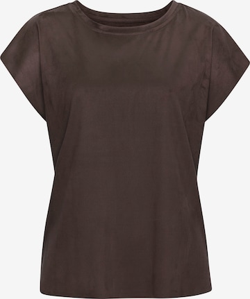 T-shirt FRENCH CONNECTION en marron : devant