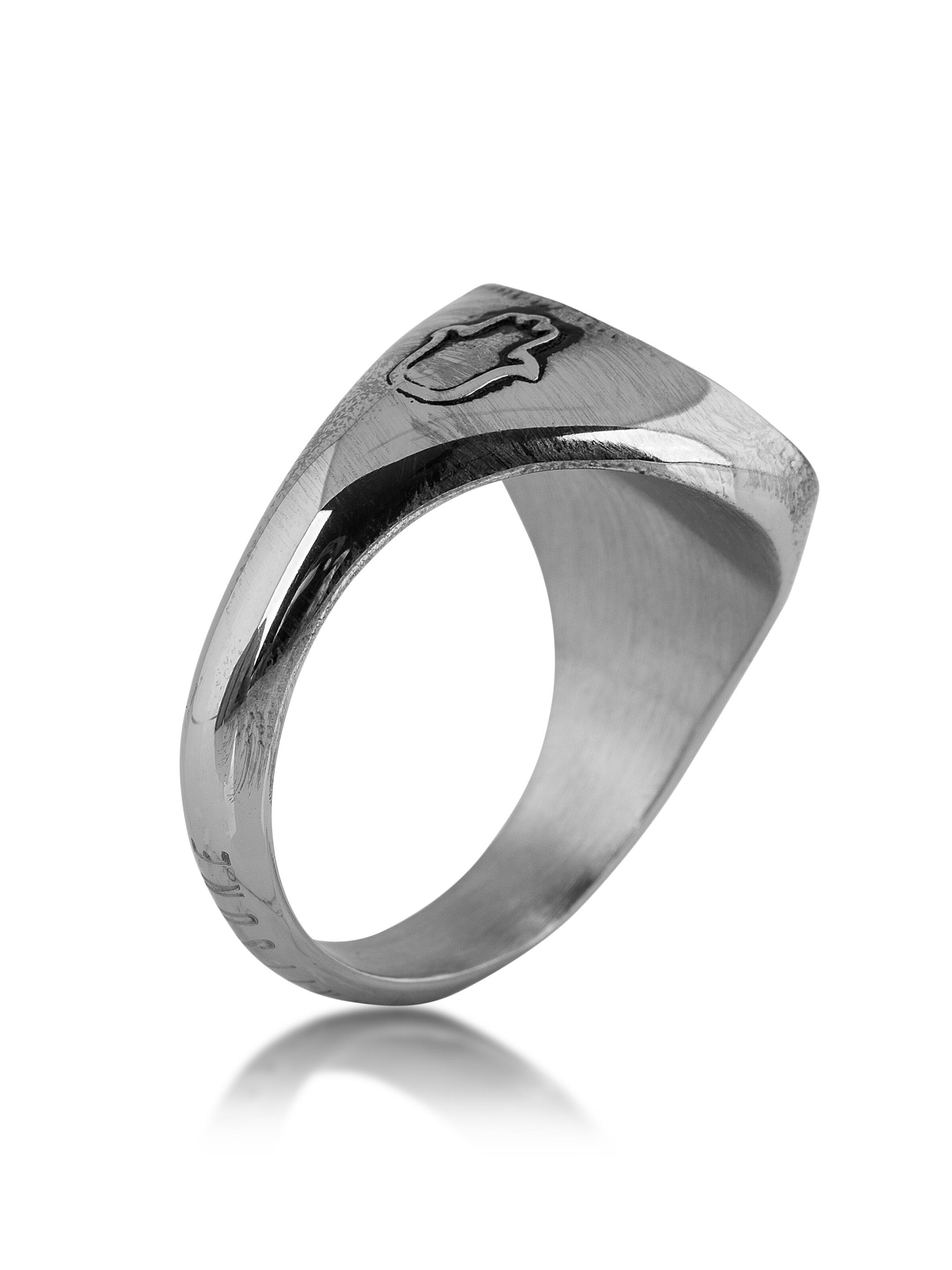 Akitsune Ring 'Hamsa'‌‌ in Silber