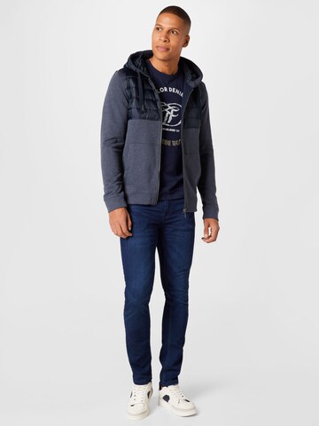 TOM TAILOR Sweat jacket in Blue