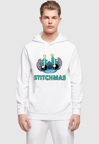 ABSOLUTE CULT Sweatshirt 'Lilo And Stitch - Stitchmas Glasses' in Wit: voorkant