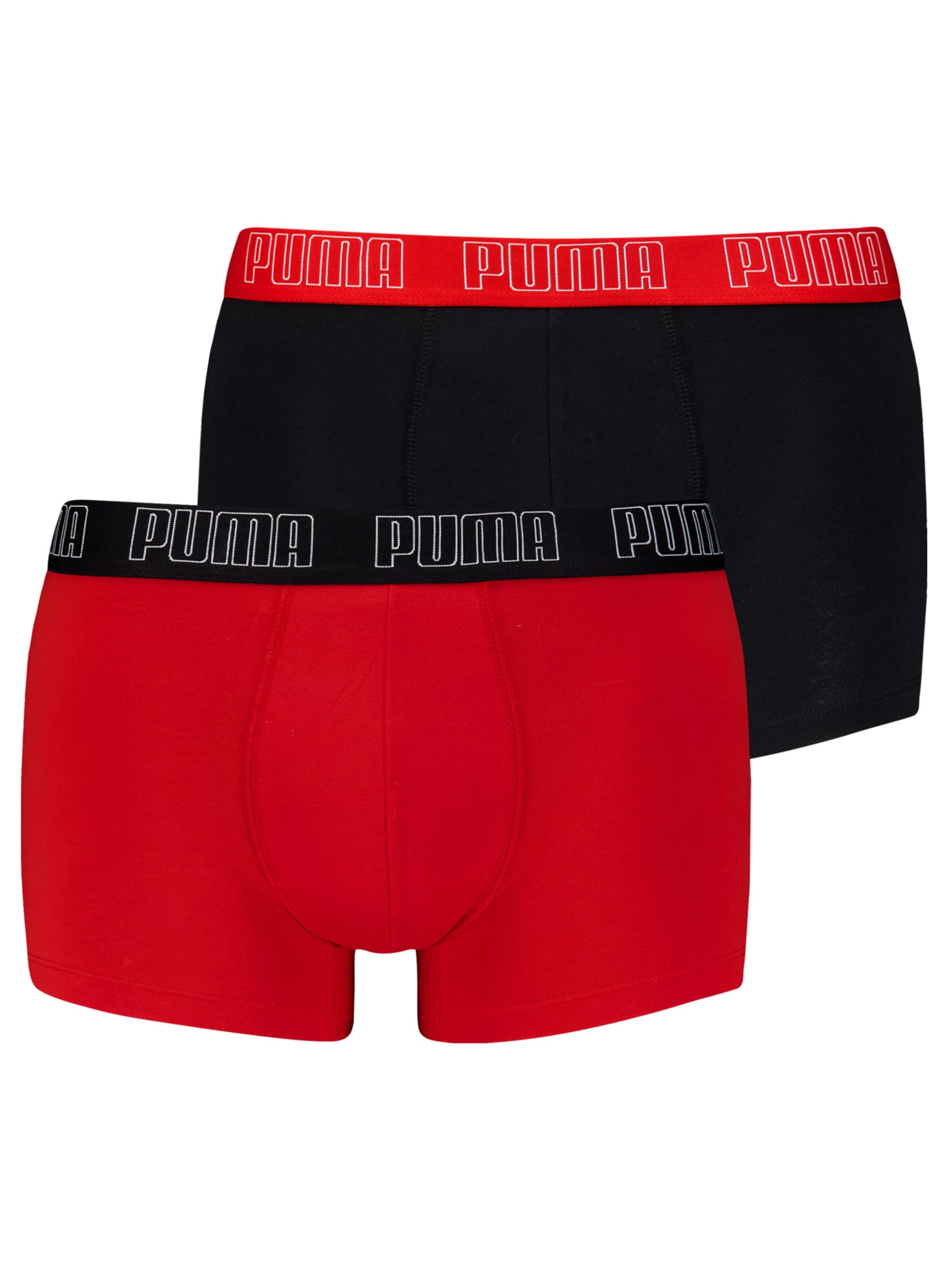 PUMA Boxershorts '2er Pack Everyday Basic Trunks'‌‌‌‌‌‌‌‌‌ in Rot: Vorderseite