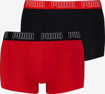 PUMA Boxershorts '2er Pack Everyday Basic Trunks' in Rot: Vorderseite