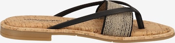 Rapisardi T-Bar Sandals in Black