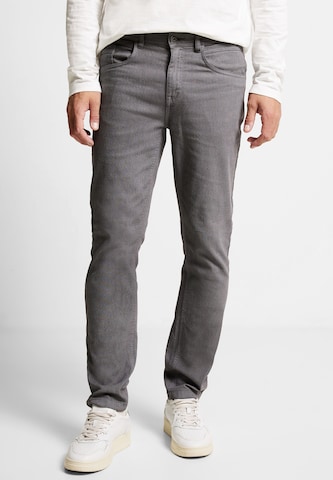 Street One MEN Slim fit Pants in Grey: front